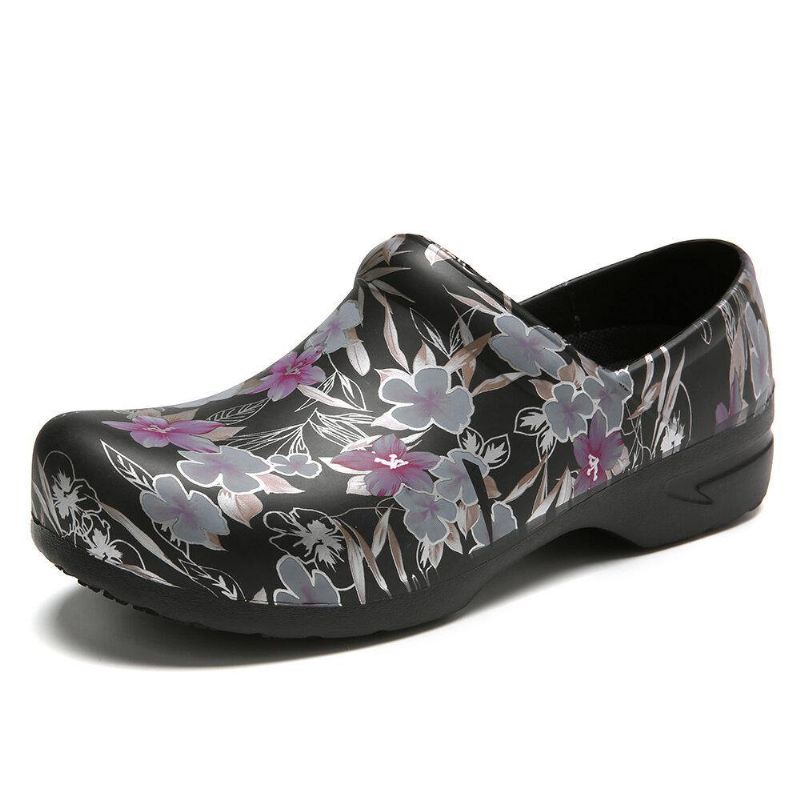 Floral Lightweight Floral Slip-On Vanntett Sklisikker Hagearbeidssko Pleiesko