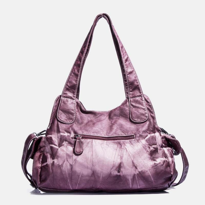 Angel Kiss Kvinner Pu-Skinn Multi-Bære Solid Color Crossbody Bag Skulderveske Tote Håndveske