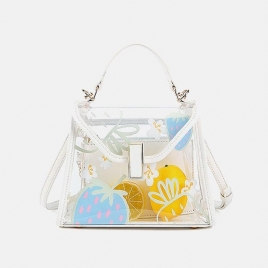 Dame Twist Lock 2 Stk Frukt Transparent Crossbody Bag Håndveske