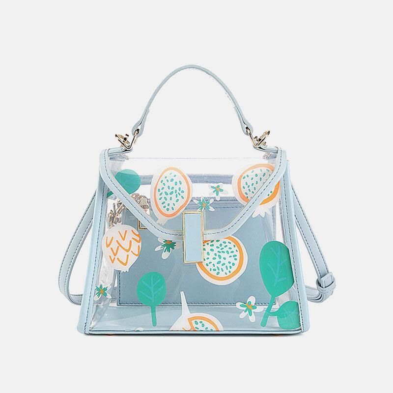 Dame Twist Lock 2 Stk Frukt Transparent Crossbody Bag Håndveske