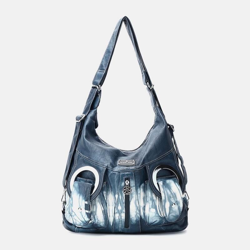 Kvinner Tie Dye Multi-Bære Vanntett Crossbody Bag Med Stor Kapasitet Skulderveske Håndveske Ryggsekk