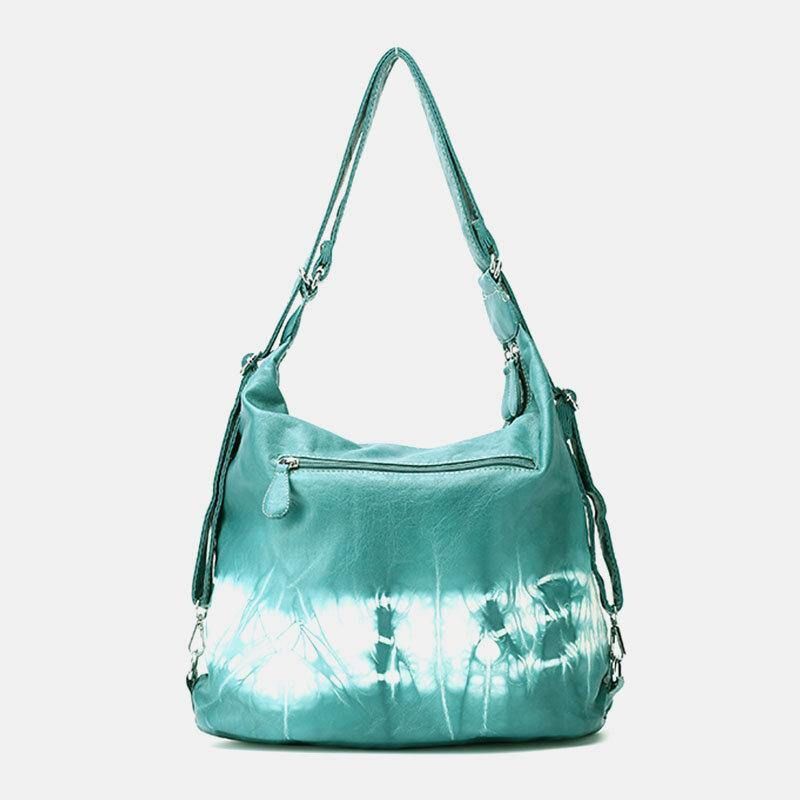 Kvinner Tie Dye Multi-Bære Vanntett Crossbody Bag Med Stor Kapasitet Skulderveske Håndveske Ryggsekk