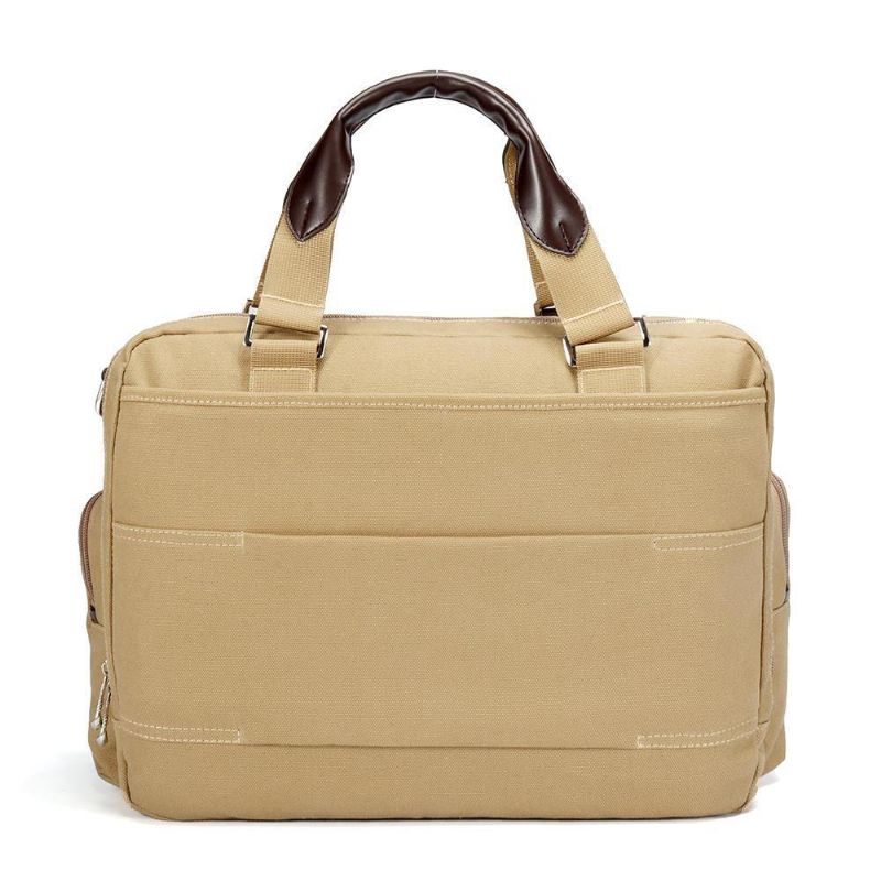 Lerret Business Casual Travel Laptop Bag Håndveske