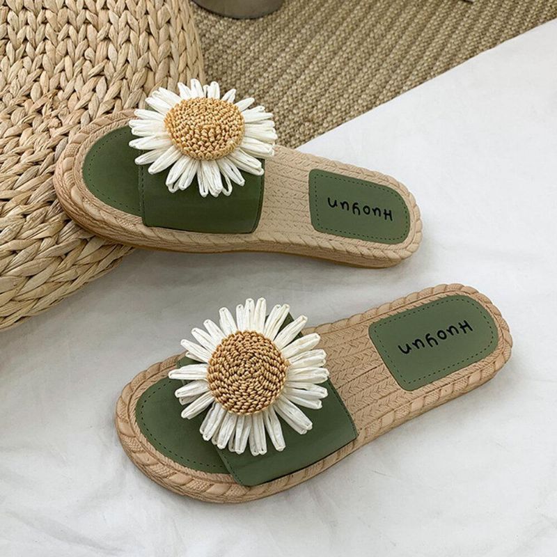 Dame Daisy Decor Wearable Comfy Beach Slides Tøfler