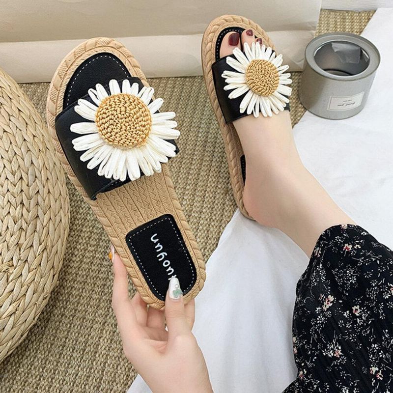 Dame Daisy Decor Wearable Comfy Beach Slides Tøfler