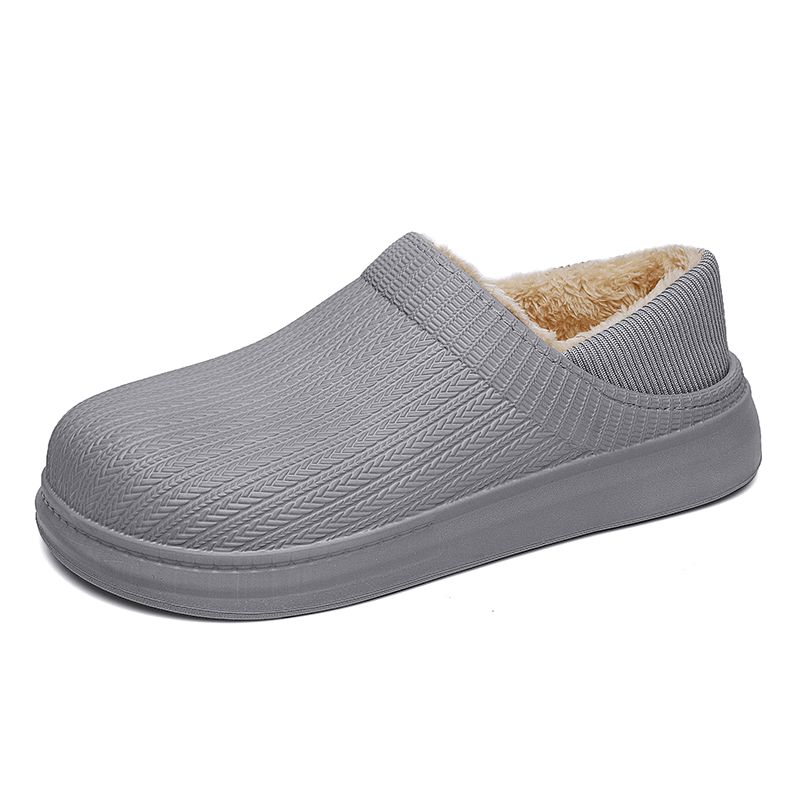 Menn Comfy Wide Fit Rund Tå Varme Easy Slip-On Hjemmetøfler