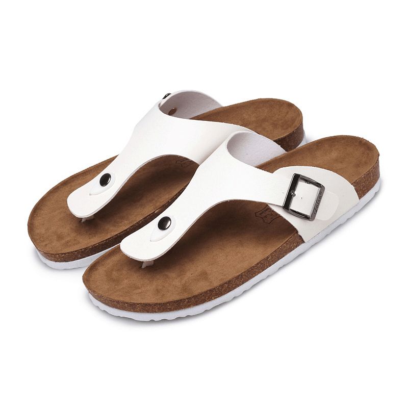 Menn Pustende Sklisikker Korkbunn Beach Flip Flops Casual Tøfler