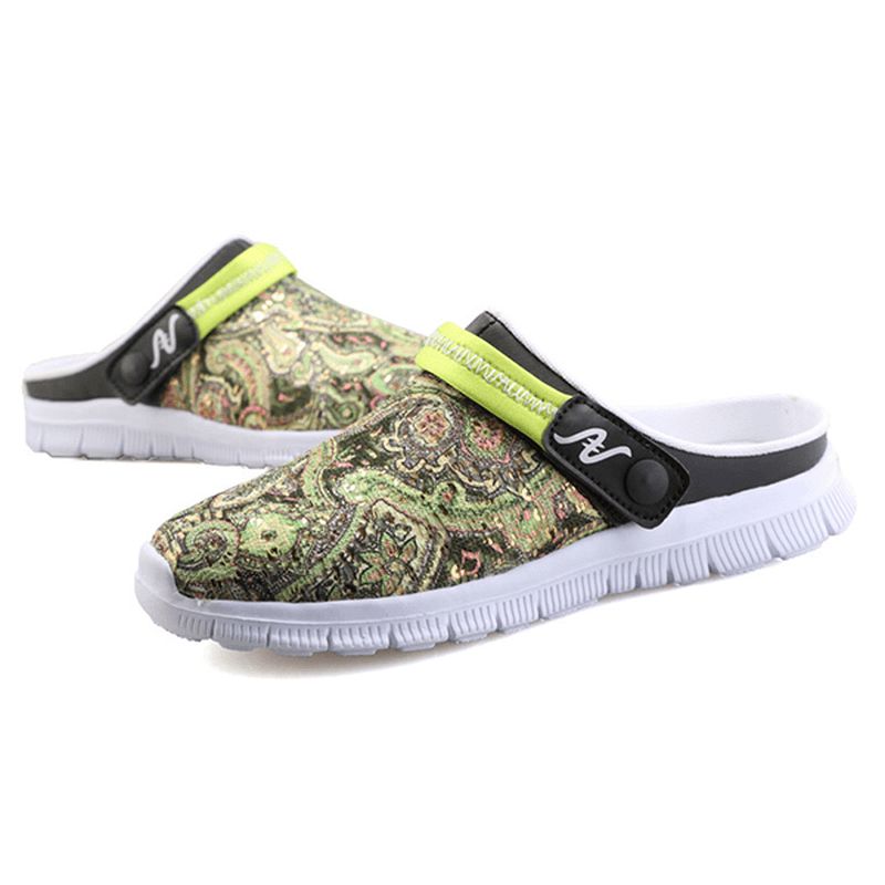 Menn Slipper Sko Pustende Flower Beach Outdoor Sandaler