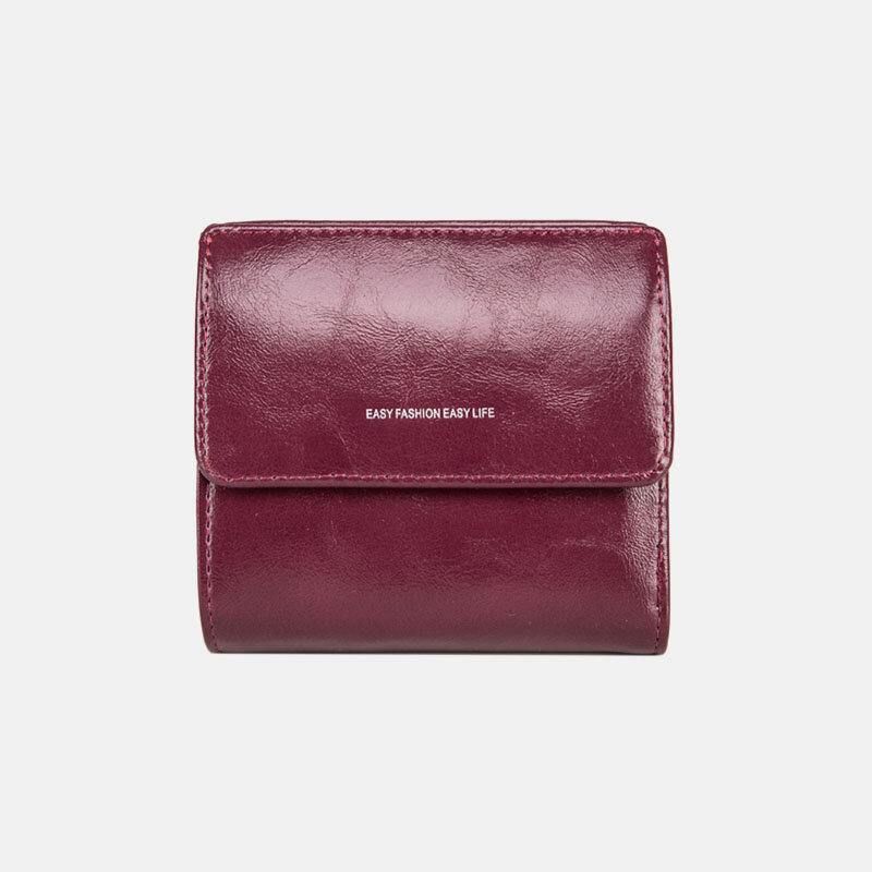 Kvinner Retro Mni Bifold Multi-Card Slot Card Holder Lommebok