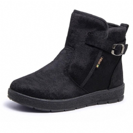 Dame Comfy Varmt Fôr Spenne Slip On Snow Boots