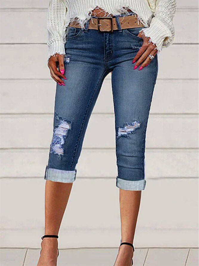 Ensfarget Capris Jeans