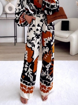 Vacation Printed Fashion Lommer Straight Leg Bukser