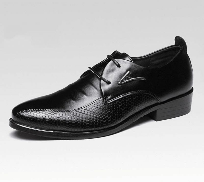 Businesskjole For Menn Formelle Oxfords Leather Loafers Flate Snøresko