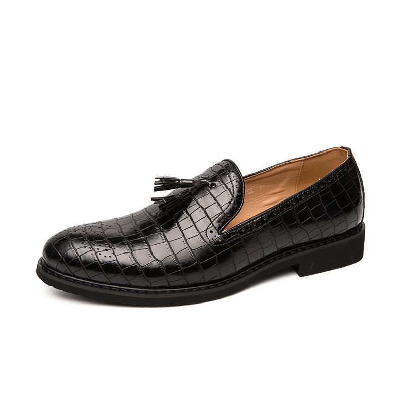 Menn Brogue Dusk Dekor Mikrofiber Skinn Slip On Party Formelle Sko