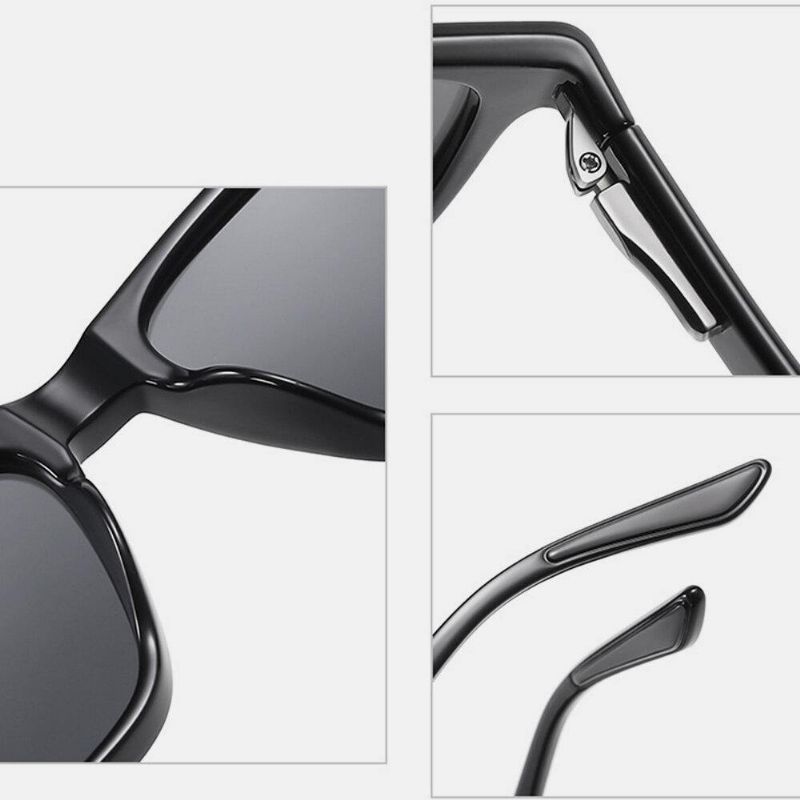 Menn Super Light Full Frame Bred Frame Outdoor Vintage Driving Uv Protection Polarized Solbriller