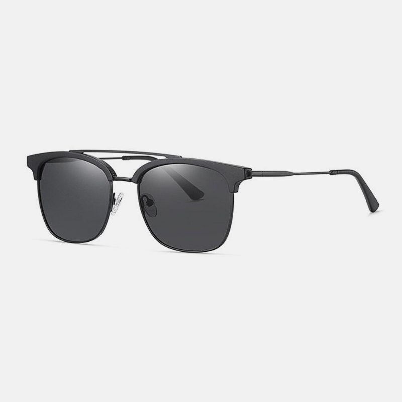 Menn Super Light Oval Metal Full Frame Polarized Uv Protection Solbriller