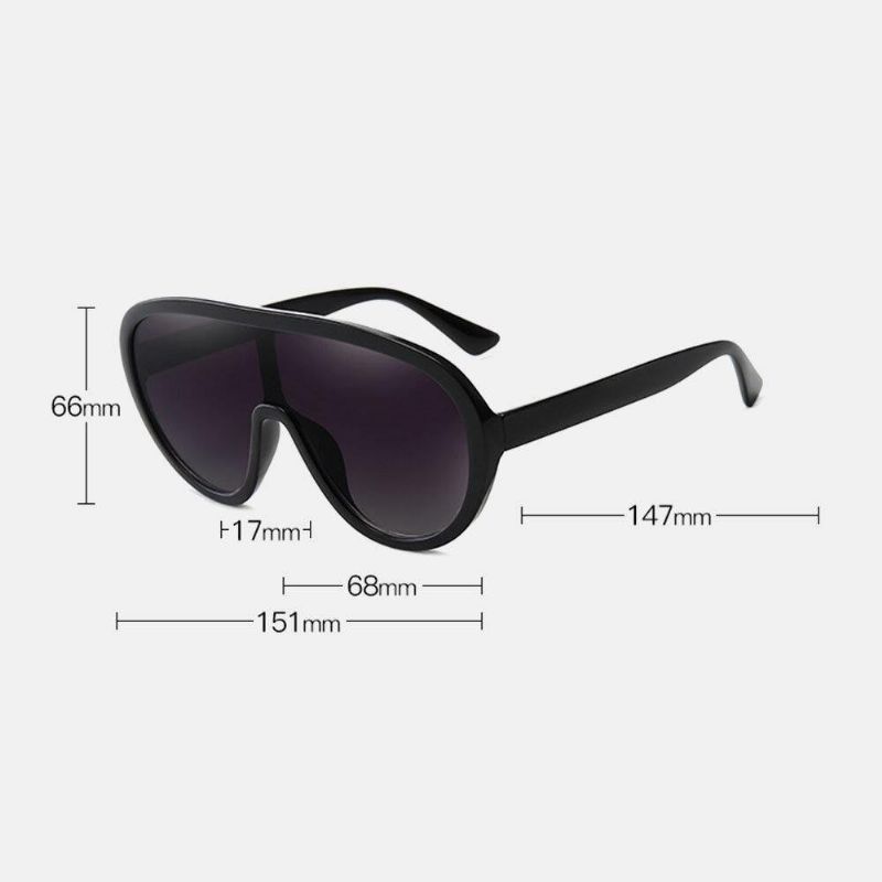 Unisex One-Piece Lens Large Full Frame Uv Protection Sunshade Fashion Solbriller