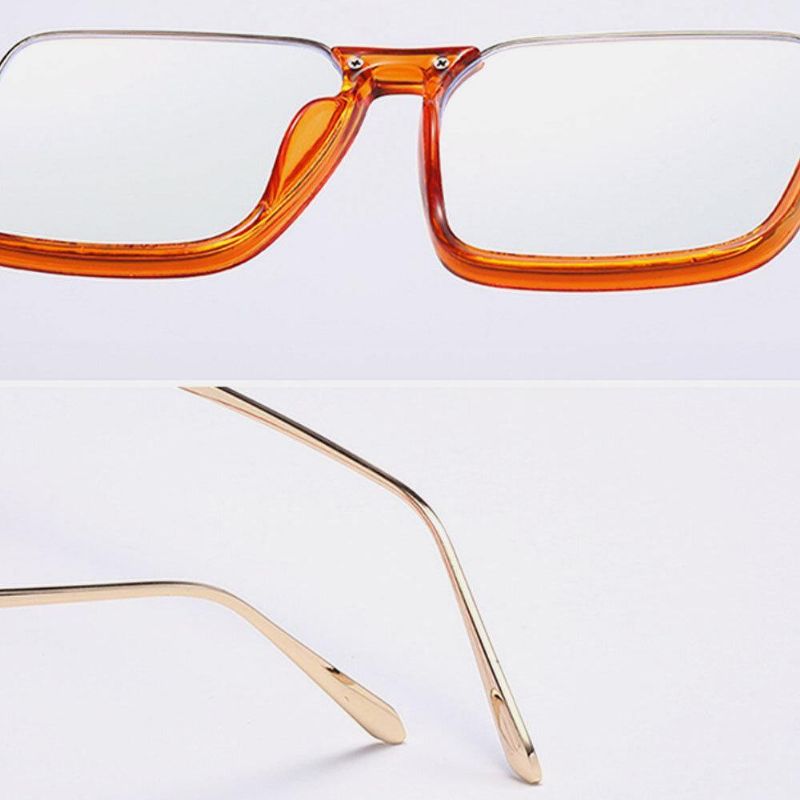 Unisex Square Frame Half Frame Anti-Blue Light Anti-Uv Solbriller