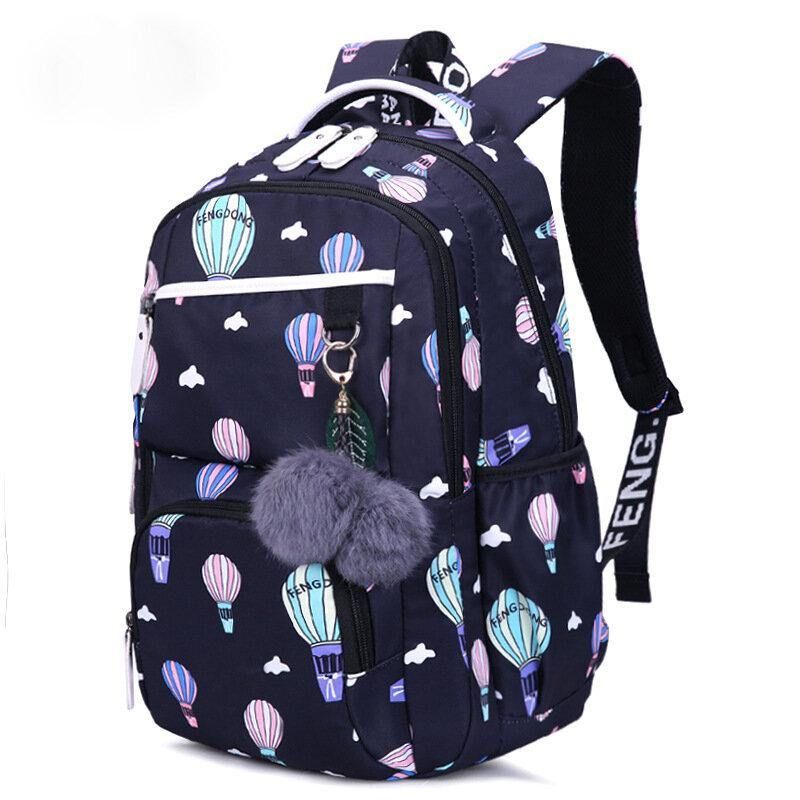 Dame Fluffy Ball Print Anti-Tyveri Multifunksjon Laptop Bag Ryggsekk