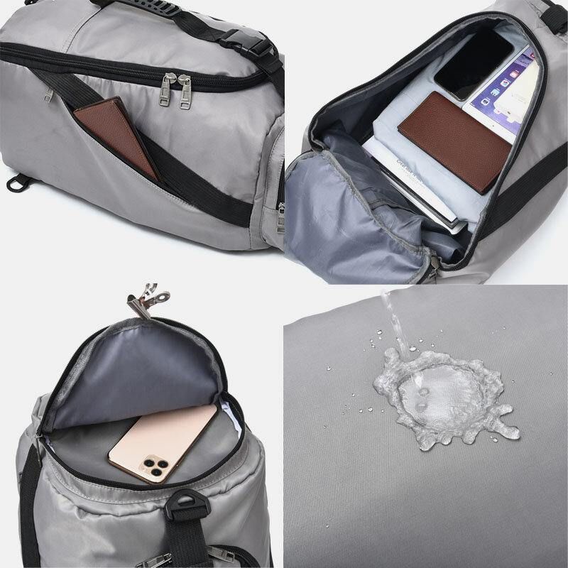 Unisex Nylon Vanntett Slitemotstand Utendørs Brie Stor Kapasitet Basketball Oppbevaringsveske Reiseveske Gym Bag Ryggsekk