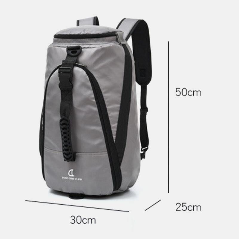 Unisex Nylon Vanntett Slitemotstand Utendørs Brie Stor Kapasitet Basketball Oppbevaringsveske Reiseveske Gym Bag Ryggsekk