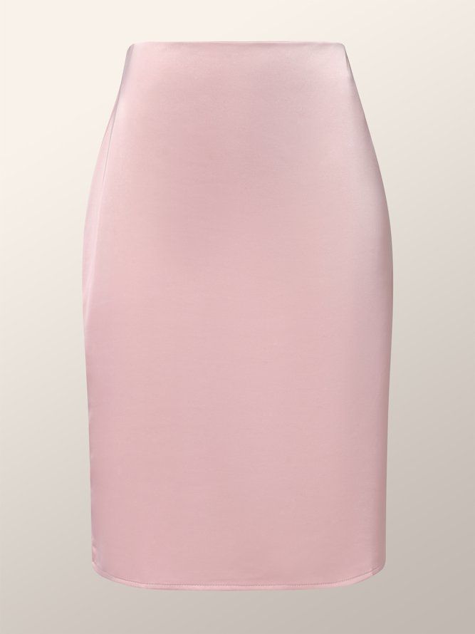 Elegant Daliy Plain Skinny Bodycon-Skjørt