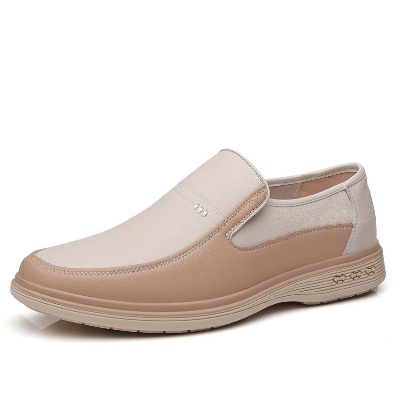 Menn Kuskinn Hul Ut Pustende Myk Bunn Slip On Casual Skinnsko