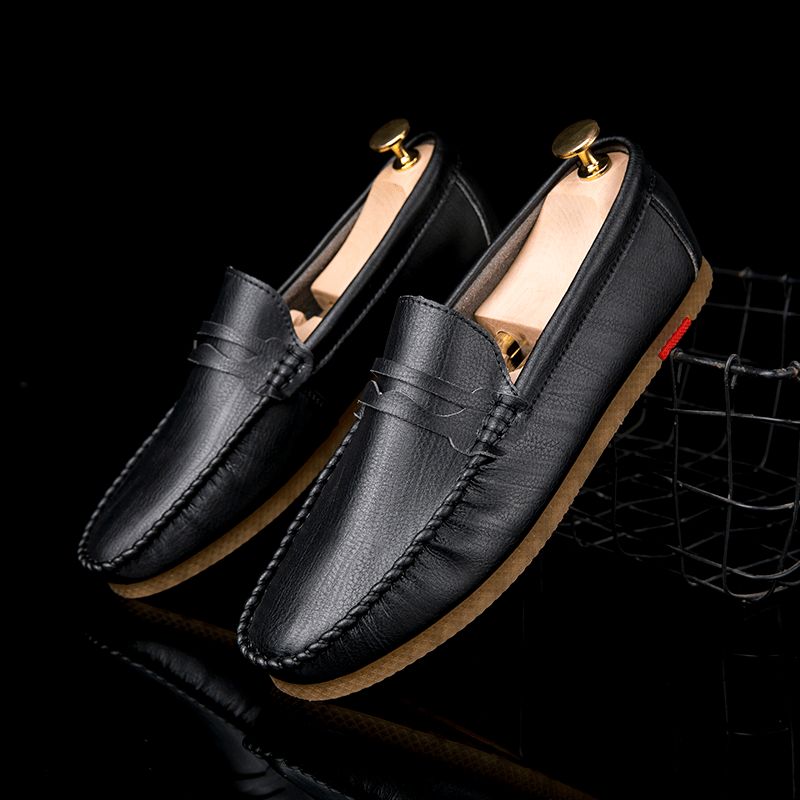 Menn Mikrofiber Pustende Komfortabel Bunn-Slip-On-Kjøreloafers Uformelle Skinnsko