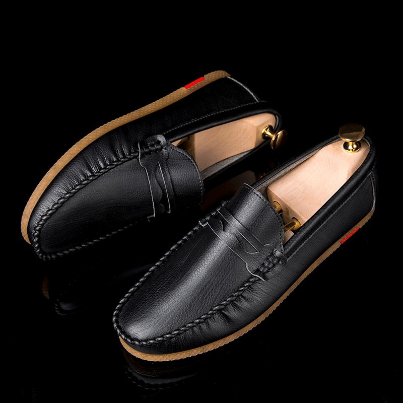 Menn Mikrofiber Pustende Komfortabel Bunn-Slip-On-Kjøreloafers Uformelle Skinnsko