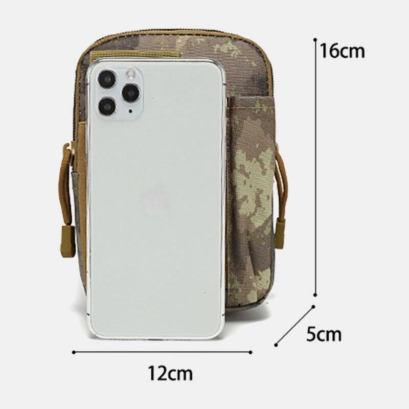 Menn Camouflages Stor Kapasitet Vanntett 6 Tommers Telefon Bag Outdoor Sport Midje Bag Tactical Bag