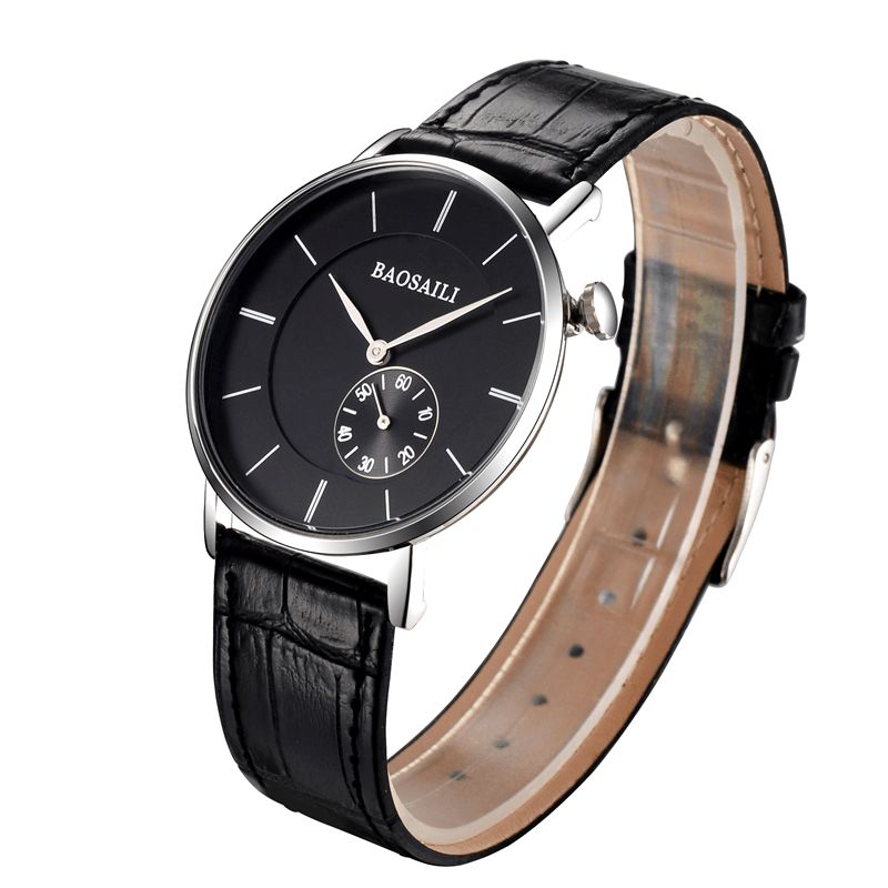 Baosaili Bsl1045 Minimalistisk Armbåndsur For Menn Ultra Thin Dial Case Kvartsklokke