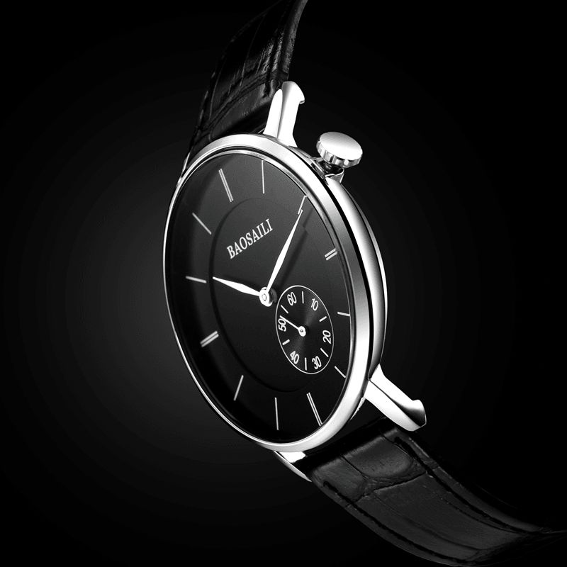 Baosaili Bsl1045 Minimalistisk Armbåndsur For Menn Ultra Thin Dial Case Kvartsklokke