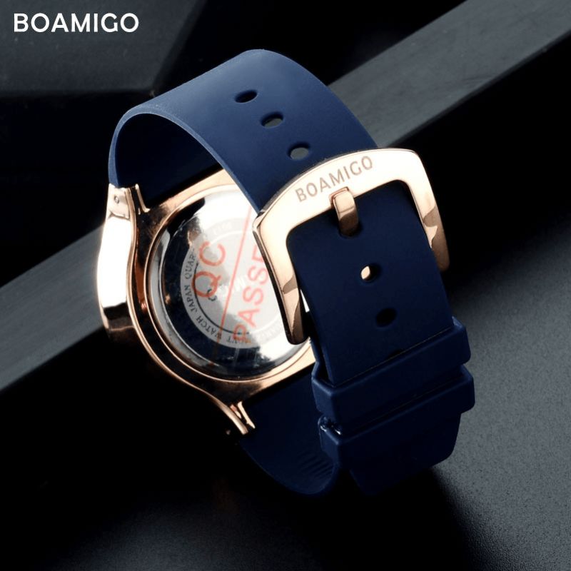 Boamigo 5013 Ultra Thin Date Display Herre Armbåndsur Fasjonable Quartz Klokker