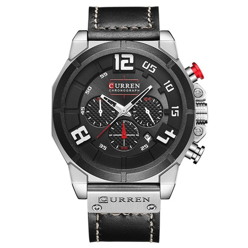 Curren 8287 Chronograph Kvartsklokke Display Dato And Time Herre Armbåndsur