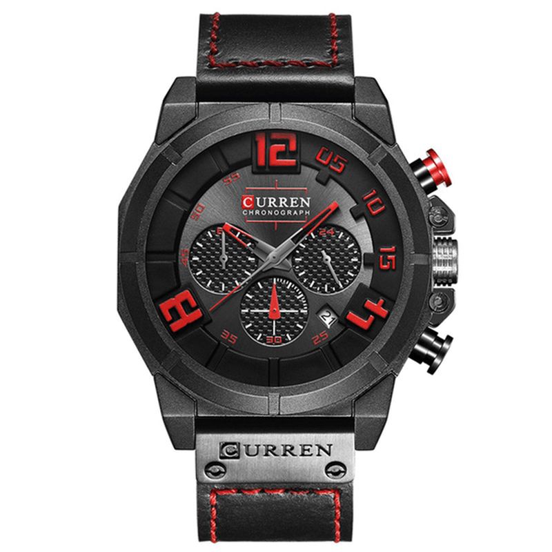 Curren 8287 Chronograph Kvartsklokke Display Dato And Time Herre Armbåndsur