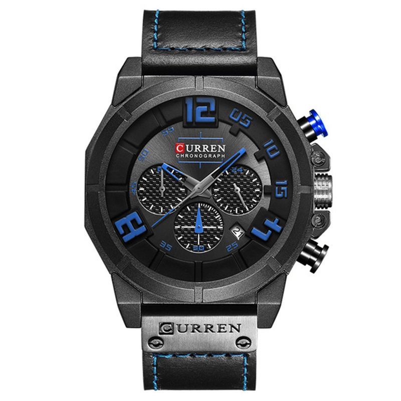 Curren 8287 Chronograph Kvartsklokke Display Dato And Time Herre Armbåndsur