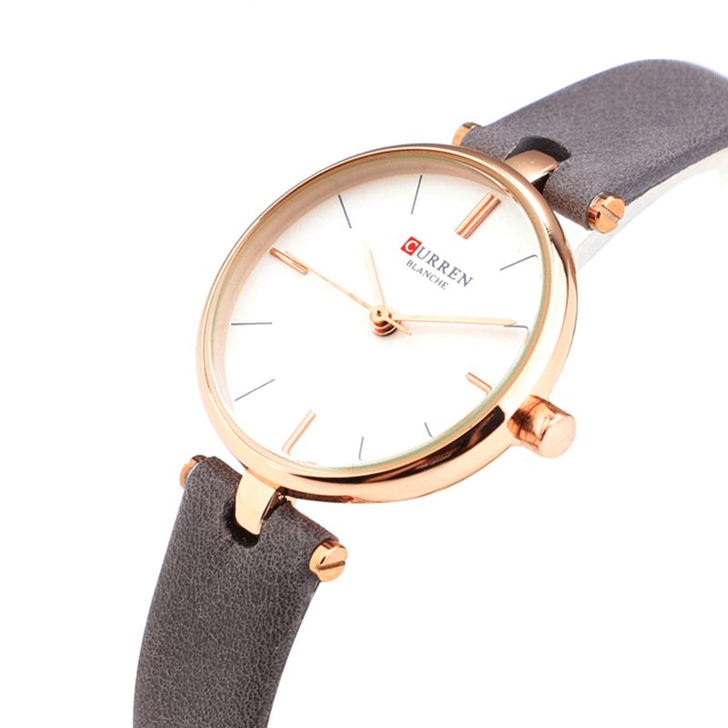 Curren 9038 Ultra Tynn Enkel Design Dame Armbåndsur Fasjonable Analog Quartz Klokker