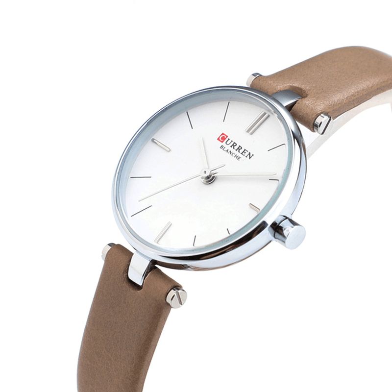 Curren 9038 Ultra Tynn Enkel Design Dame Armbåndsur Fasjonable Analog Quartz Klokker