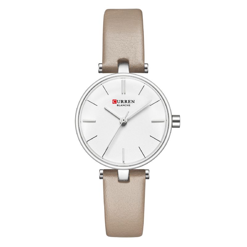 Curren 9038 Ultra Tynn Enkel Design Dame Armbåndsur Fasjonable Analog Quartz Klokker