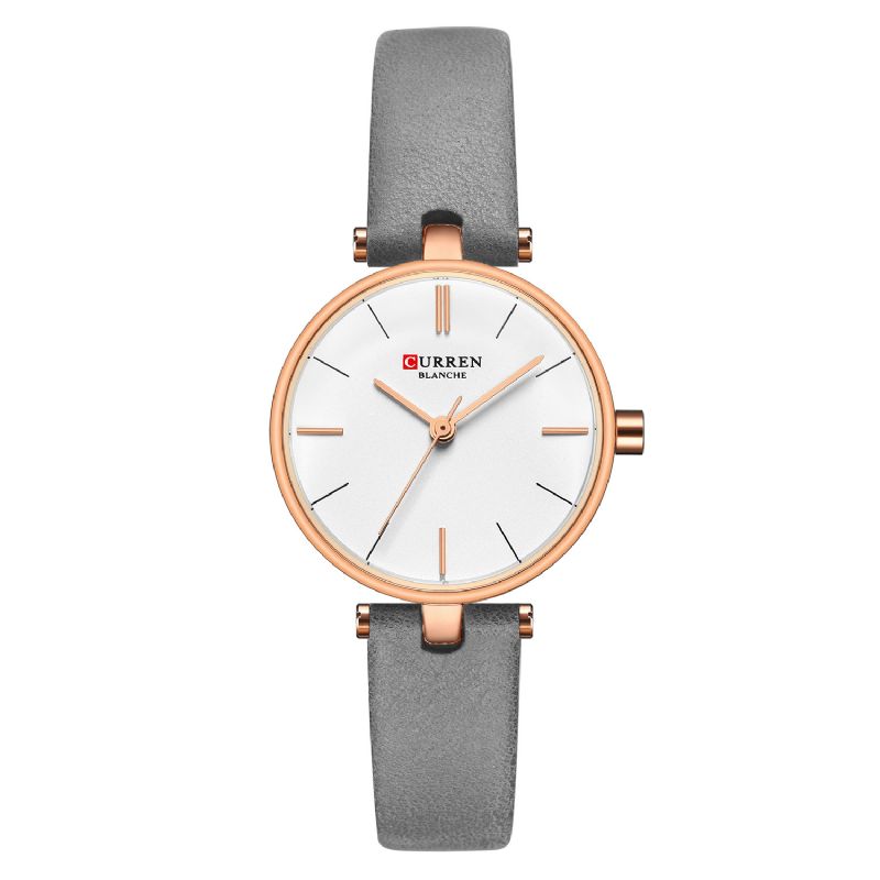 Curren 9038 Ultra Tynn Enkel Design Dame Armbåndsur Fasjonable Analog Quartz Klokker