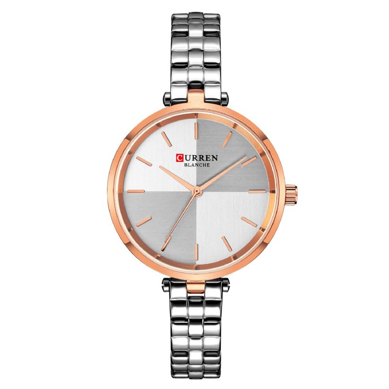 Curren 9043 Simple Style Dame Armbåndsur Rustfritt Stål Band Quartz Klokker