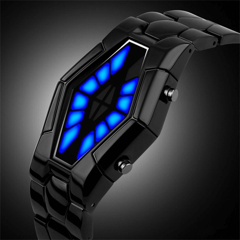 Deffrun Cobra Led Display Watch Full Steel Luminous Herre Digital Watch