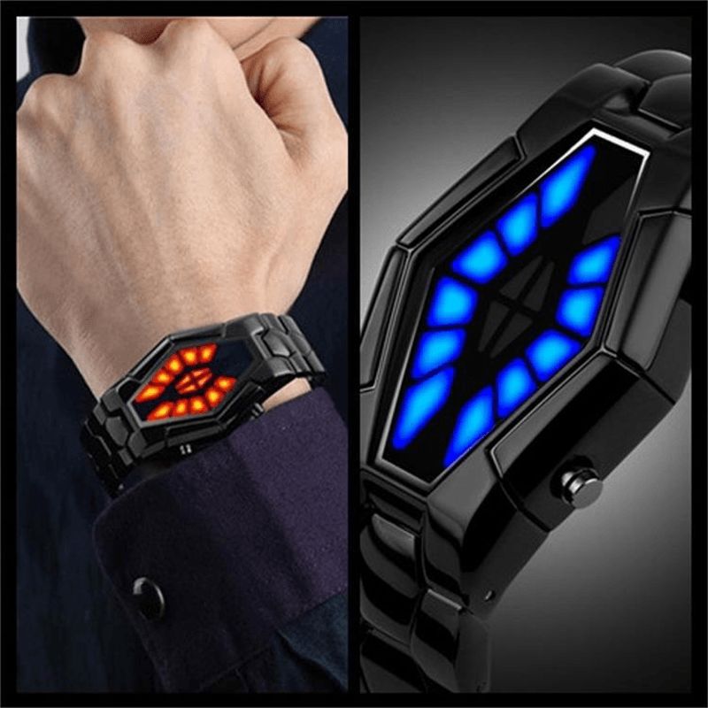 Deffrun Cobra Led Display Watch Full Steel Luminous Herre Digital Watch