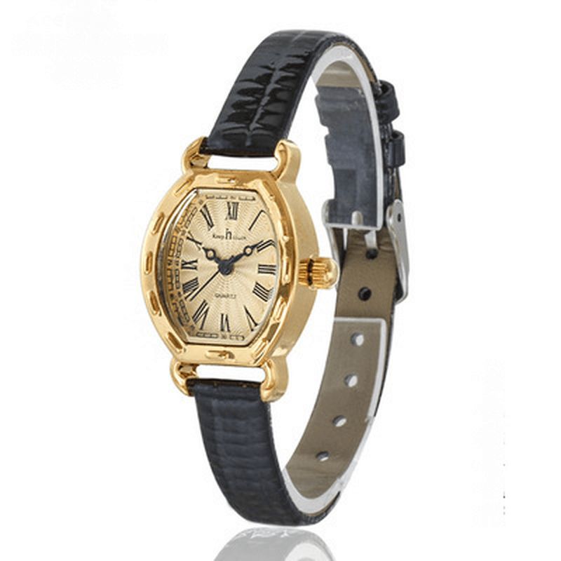 Deffrun Rectangle Dial Dame Armbåndsur Mote Uformell Dame Kvartsklokke