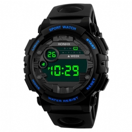 Honhx 62X-66F Fashion Lysende Display Vekkerklokke Sport Style Menn Digital Watch