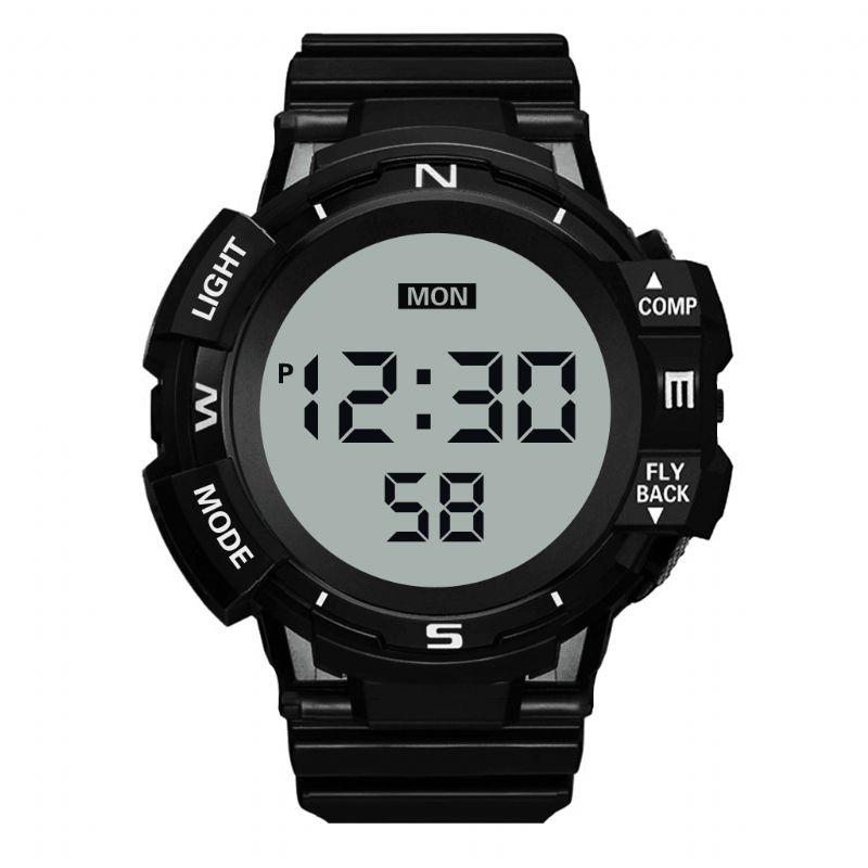 Honhx 81F-783 Mote Vekkerklokke Uke Lysende Display Mote Herre Digital Watch