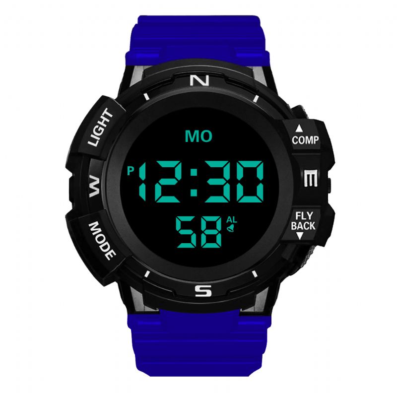 Honhx 81F-783 Mote Vekkerklokke Uke Lysende Display Mote Herre Digital Watch