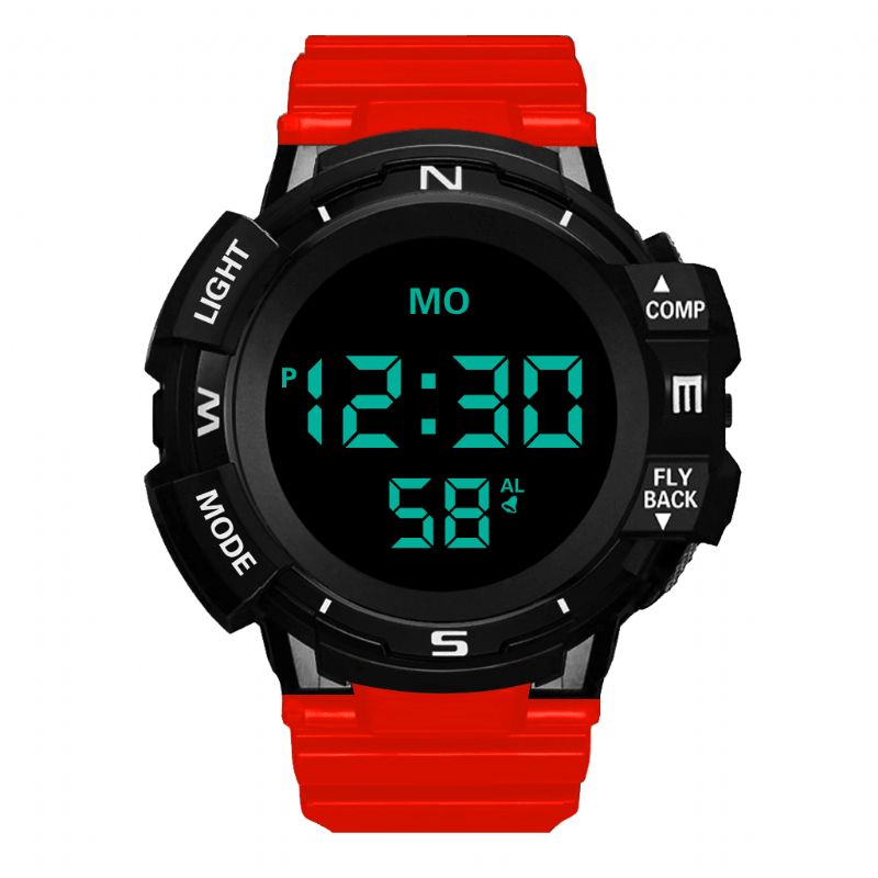 Honhx 81F-783 Mote Vekkerklokke Uke Lysende Display Mote Herre Digital Watch