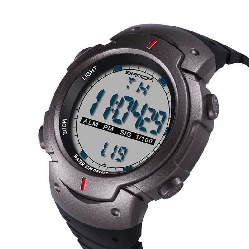 Sanda 269 Digital Watch Luminous Motion Timing Stoppeklokke Kalender Alarmklokke Outdoor Sports Watch