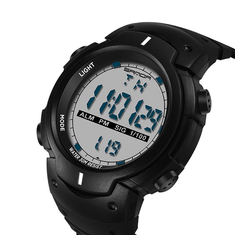 Sanda 269 Digital Watch Luminous Motion Timing Stoppeklokke Kalender Alarmklokke Outdoor Sports Watch